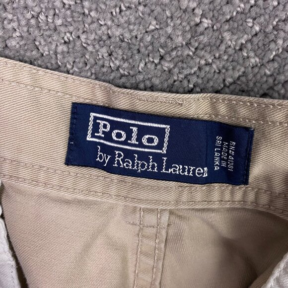 Vintage Polo Ralph Lauren Shorts Men's 33 Khaki Tan Chino Cargo - Picture 8 of 14